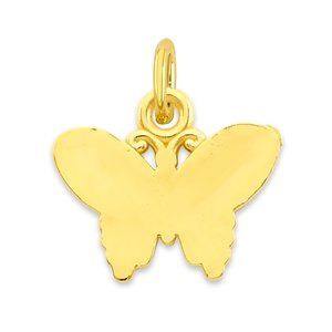 Solid 14k Gold Butterfly Charm - Tiny Cute Animal Charm